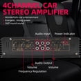 thumbnail image 3 of Amplificador de potencia para coche YaeCCC, 4 canales, 4500 W, clase A/B, estéreo, 3 of 9