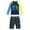 Navy Blue Fish, variant on YIZYIF Kids Boys 2PCS Shark Print Swimsuit Rash Guard Long Sleeve Swimming Shirt Tops with Shorts Set Navy Blue Shark 3-4