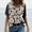 White, variant on Herrnalise Women's Classic-Fit 100% Cotton Short-Sleeve T-Shirt Women Casual T-shirt Floral Printed V-Neck Short Sleeve Pullover Blouse Tops