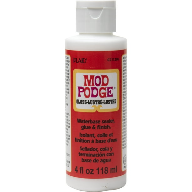 Mod Podge CS11205 Sealer, Glue, and Finish, Gloss Finish, Clear, 4 fl