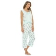 thumbnail image 2 of Casual Nights Women's Sleeveles Floral Lace Capri Pajama Set, 2 of 4