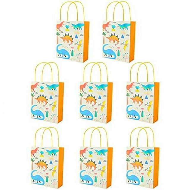 Talking Tables Dinosaur Treat Favor Party Bags 8pk, One, Multicolour