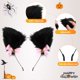 thumbnail image 3 of FRCOLOR 1 Set de diadema con orejas de zorro de piel sintética, guantes con forma de pata de gato, gargantilla de zorro, accesorios para cosplay de mujer, 3 of 8