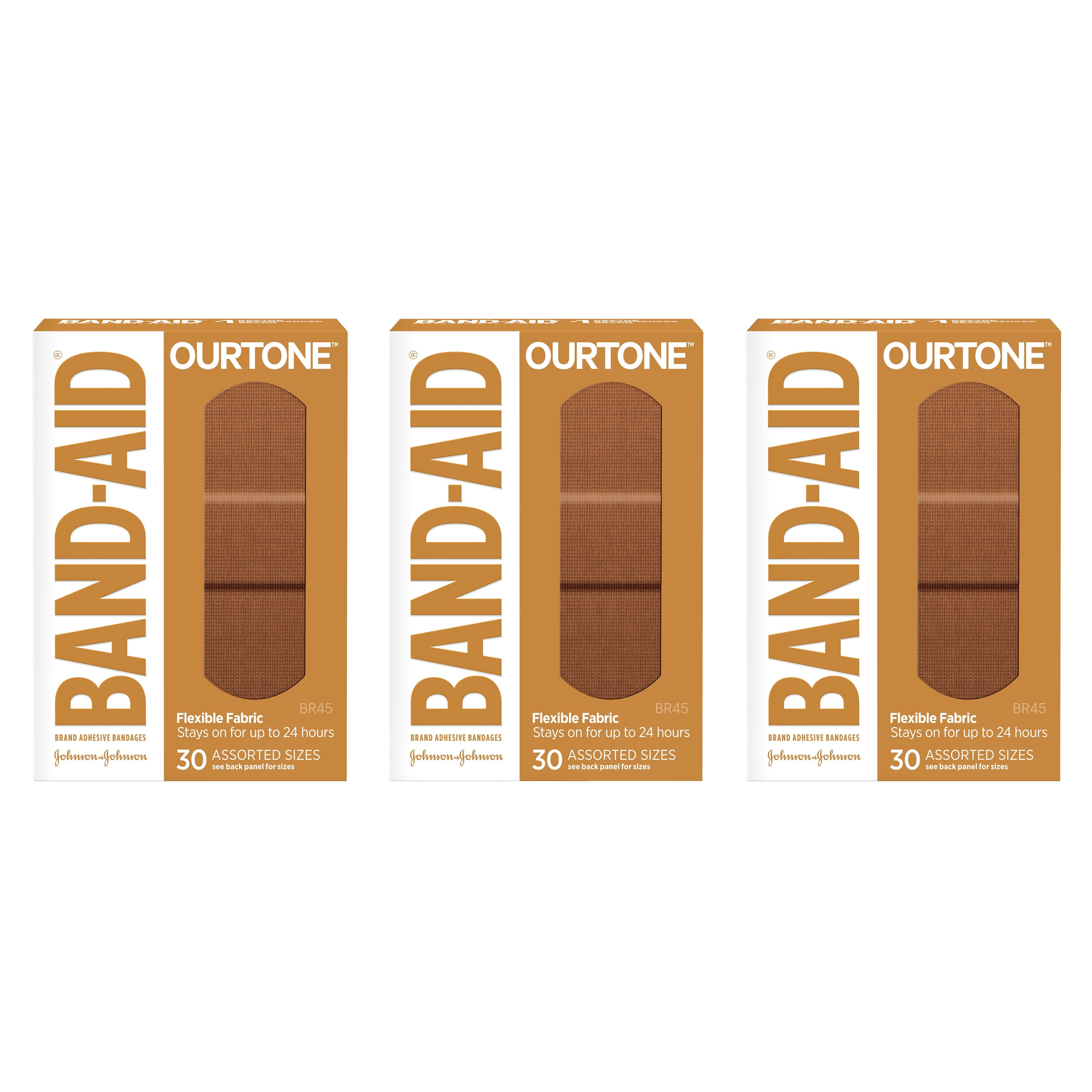 Band-Aid Brand Ourtone Adhesive Bandages, BR45, 3 x 30 ct