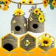thumbnail image 4 of Bigger Bee Hive Decor,2 Pack Bumble Bee Rustic Decor Hive,Natural Bee House, Bumble Bee Theme Party Decor Spring Summer Rustic Farmhouse Kitchecn Tabl, 4 of 5