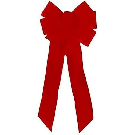 Holiday Trim #7964 7 Loop RED Velvet Bow