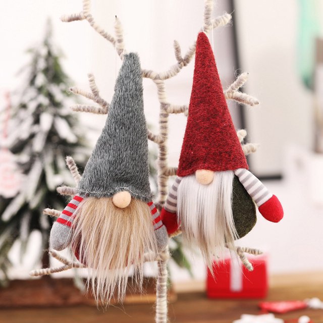 Farfi Muñeca de peluche sin rostro Santa Claus Juguete Árbol de Navidad Colgante Colgante Decoración para el hogar Regalo Farfi 21038027