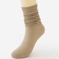 thumbnail image 4 of OJSFQUFP Crew Slouch Socks Women Retro Scrunch Short Sock Soft Solid Ankle, 4 of 9