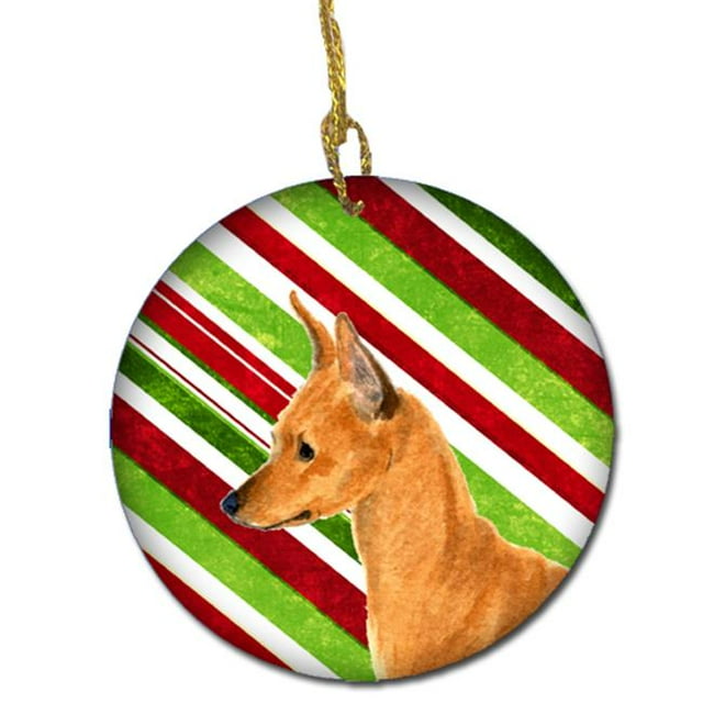 Min Pin Canne à Sucre Ornement en Céramique de Noël