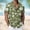 Army Green, variant on YLSDY Men's Tropical Floral Print Camp Collar Shirt, Short Sleeve Hawaiian Style Casual Button-Down Light Blue S