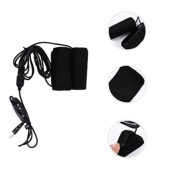 Soimiss Ultra Thin Black Heated Motorcycle Handlebar Grip Cover USB Plug