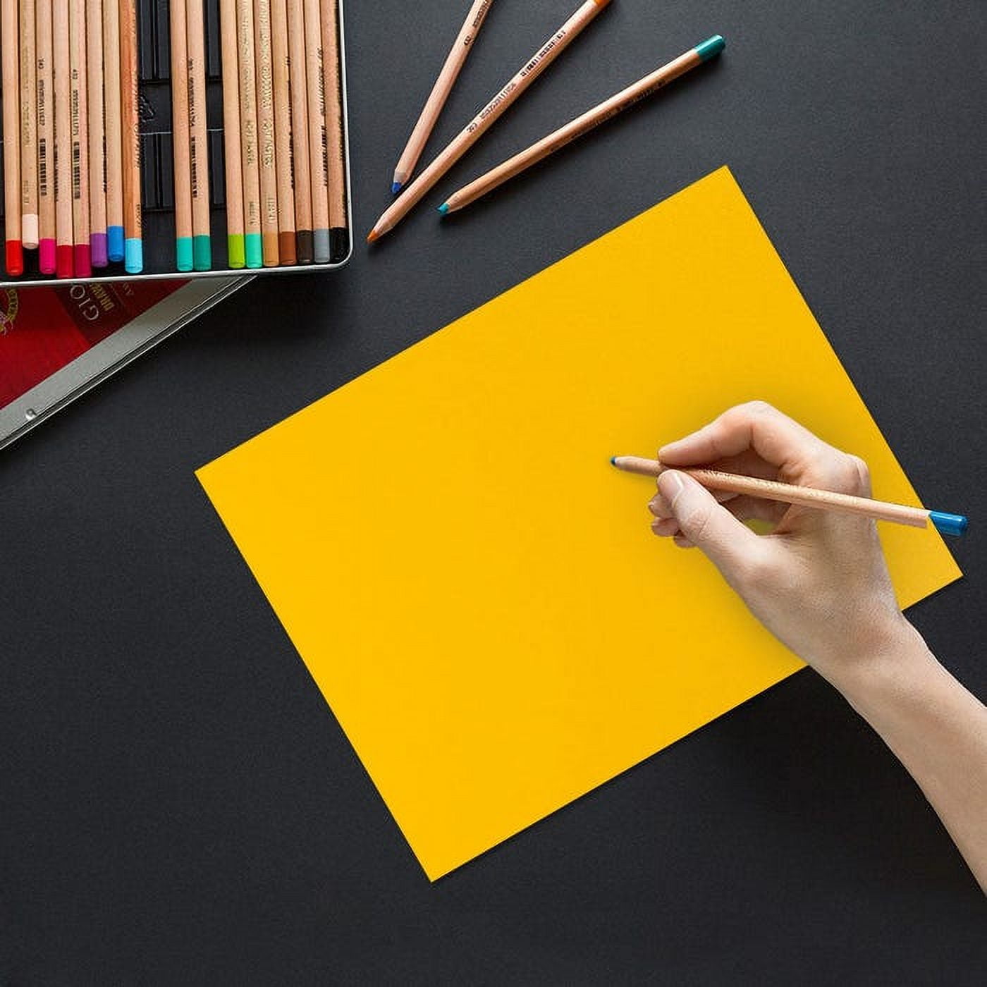 JAM Paper Solid Colors, 8 1/2 x 11, Sunflower Yellow, 32lb, 2 packs of 50