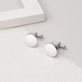 thumbnail image 2 of Anavia Jewelry Stainless Steel Classic Tuxedo Shirt Cufflinks for Men, Suitable for Wedding Anniversary Business and Daily Life, Valentines Day Gift For Him - [Silver, a pair Cufflinks], 2 of 5