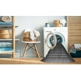 thumbnail image 2 of Ahgly Company Machine Washable Indoor Round Transitional Charcoal Black Area Rugs, 4' Round, 2 of 7