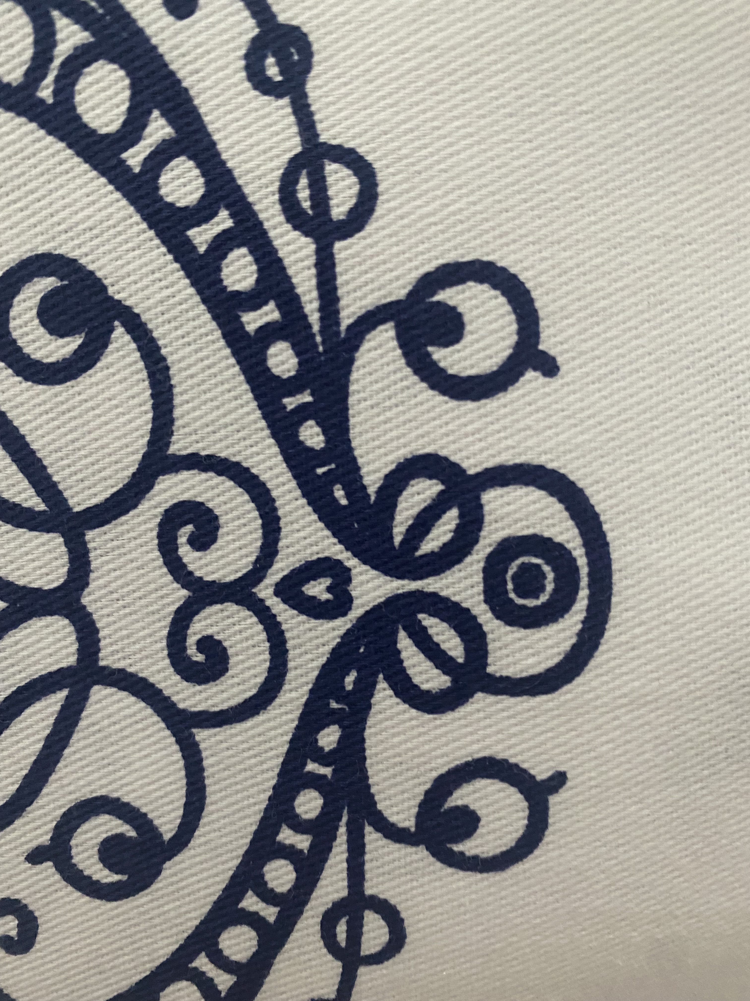 Dainty Home Royale Navy 100% Cotton Damask Design Shower Curtain 70" x 72"