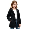 thumbnail image 7 of LangJing Girls Waterproof Packable Rain Jacket Kids Windproof Adjustable Waist Hooded Raincoat Lightweight Windbreaker, 5-16Years, 7 of 7