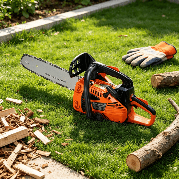 25.4CC 12" Gas Chainsaw, 1.2HP Gasoline Powered, Handheld Cordless Petrol Saw for Tree Trimming, Branch Cutting & Land Clearing