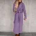 thumbnail image 7 of Ovticza Womens Classic Coat Lapel Collar Open Front Belted Long Jacket Light Purple S, 7 of 7