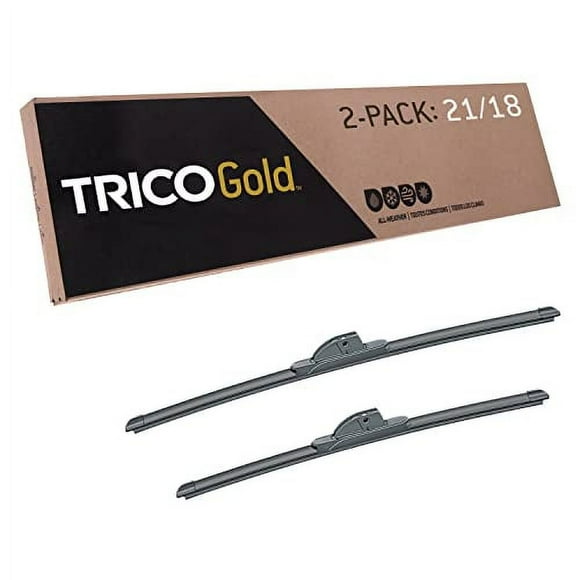TRICO Gold Wiper Blade 21 & 18 inch Fits Select Toyota, Pontiac, Kia, Mazda, Subaru, Dodge, Suzuki, Plymouth, Model Years (18-2118)