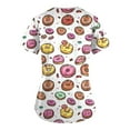 thumbnail image 5 of Scrubs for Women Nursing Uniform Scrub Tops, Stretch V Neck Short Sleeve Workwear Graphic Printed Blouse Tshirts, 5 of 5