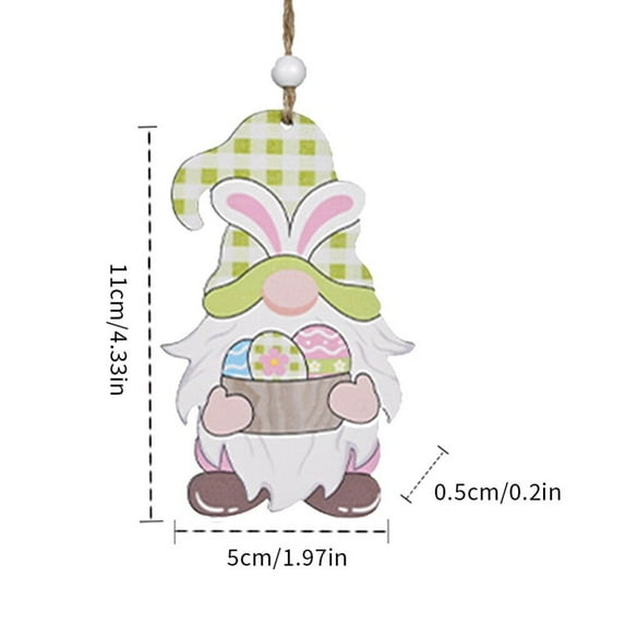 Easter Hanging Decorations,Wooden Bunny Gnome Doll for Easter Trees Windows Wall Door Indoor Hanging Easter Ornament,for Holiday Festival Home Easter Day Decoration