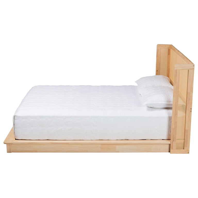 Baxton Studio Glennis Japandi Platform Bed, Queen, Natural Brown