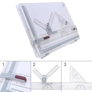 A3 Drawing Board Table with Parallel Motion and Adjustable Angle, Metric Measuring System,with Assorted Drawing & Drafting Tools