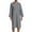 Grey, variant on Men's Cotton House Coat Long Sleeve Robe Soft Sleeping Loose Trendy Knee Length Baggy Pocket Nightshirt Navy X-Large