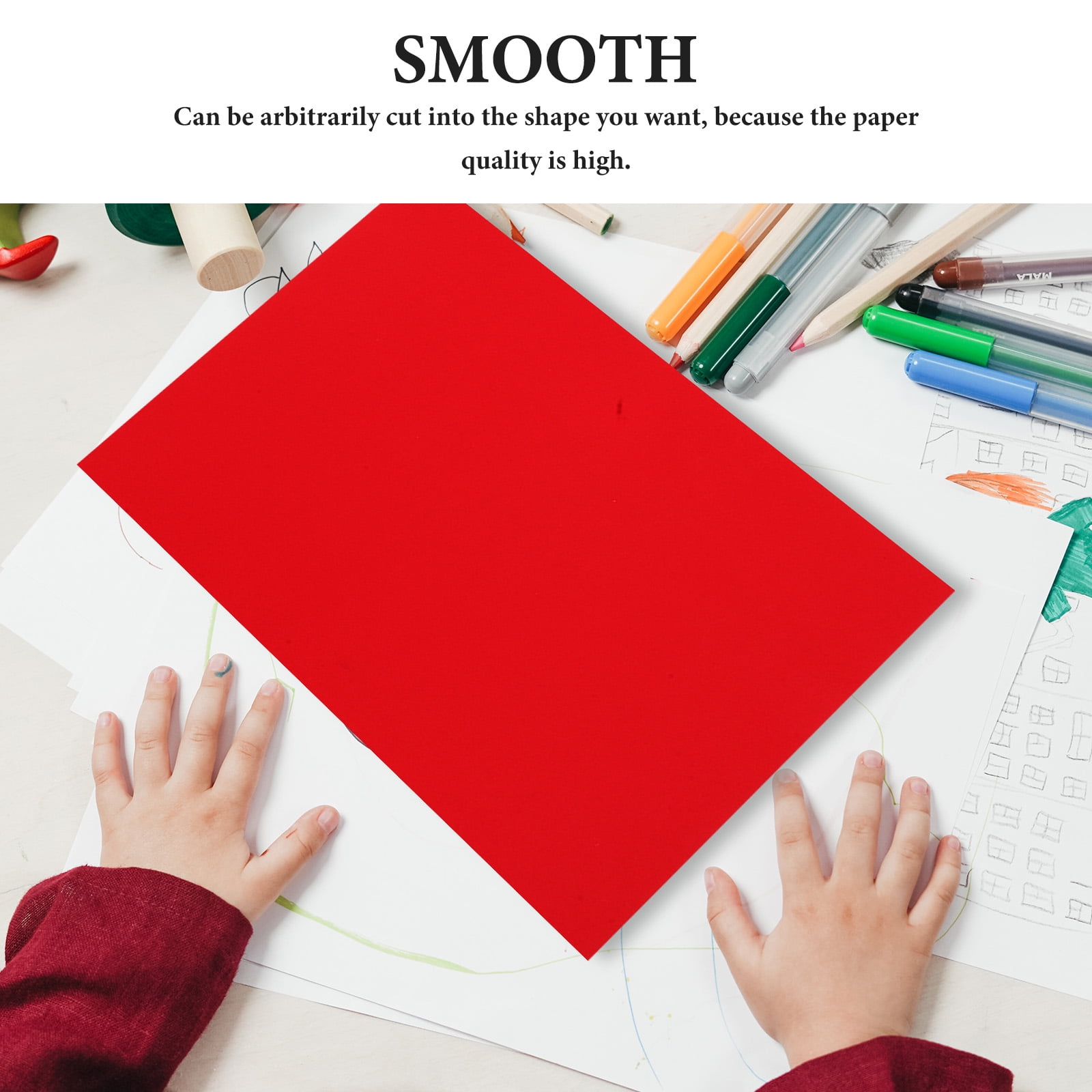 Masteelf 50 Sheets Colored Cardstock Lightweight Construction Paper For Diy Crafts Scrapbook Making School Supplies Office New Year