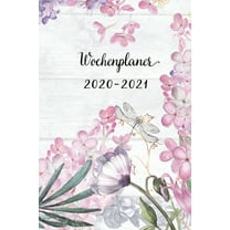 Wochenplaner 2020-2021: Netter Lila Blumen und Kolibri Wochen - und Monatsplaner - Terminkalender Tagesplaner - ein Liebevolles Geschenk für Frauen Kollegen (Paperback)