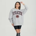 thumbnail image 2 of Women's Gameday Couture Ash Syracuse Orange Oversized Tradition Refined Premium Fleece Sweatshirt, 2 of 3