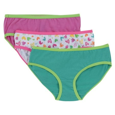 Faded Glory - Girls' Heart Stamp Hipster Panties, 3-Pack - Walmart.com