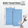 thumbnail image 2 of Infinitee Xclusives Spa and Hotel Quality Turkish Cotton 2 Piece Blue Bath Towels Set, 2 of 9