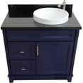 thumbnail image 4 of Bellaterra Home 400700-37R-BU-BGRDR 37 in. Single Sink Vanity with Galaxy Granite Top, Blue & Black - Left Round Sink & Right Drawers, 4 of 10