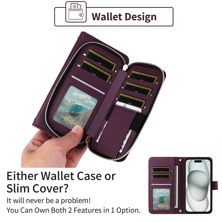 Furiet iPhone 15 Plus Wallet Case - Deep Purple photo 5