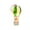 A, variant on Glowing Hot Air Balloon, Christmas Snowman Style, for Christmas Tree Decorations and Party Table Settings.