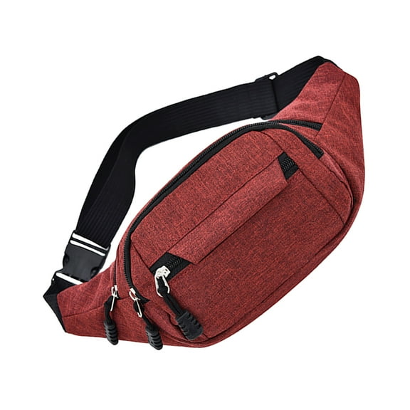 SEWCHICS Red Fanny Pack with Adjustable Strap for Men, Large Capacity Waist Bag for Running and Outdoor Activities