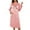 a-Pink23760, variant on VNKIDY Womens Plush Nightgown Dress Solid Color Letter Print Long Sleeve Crewneck Sleep Shirt With Pockets For Warm Loungewear Khaki L
