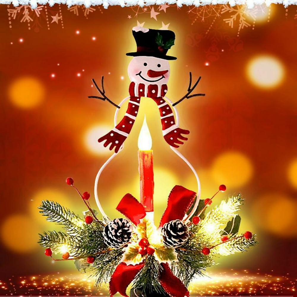 Solar Snowman Plug Lamp LED Landscape Garden Stake Waterproof Light for