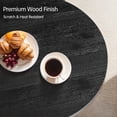 thumbnail image 5 of CHUN YI 40" Round Coffee Table for Living Room, Black Wood Grain Finish, Modern Wood Center Table, 5 of 8