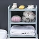 thumbnail image 5 of Organizador de escritorio de 3 niveles con altura ajustable, especiero para cocina, baño y oficina, almacenamiento multifuncional para cosméticos y papelería, construcción de plástico resistente., 5 of 6