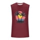 thumbnail image 4 of Camiseta sin mangas de cuello redondo para hombre, informal, a la moda, con estampado, deportiva, de poliéster, 4 of 5