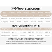 G4Free Maternity Pants Over The Belly Yoga Dress Work Pregnancy Pants Stretchy Lounge Wide Leg Trousers with Pockets