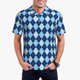thumbnail image 1 of Fotbe Blue Squares Camiseta Polo de Golf para Hombre con Estampado – Camisa Deportiva Transpirable con Cuello Abotonado-Small, 1 of 6