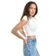 thumbnail image 2 of Crop top de manga corta /Juvenil, 0127 (Blanco) blanco M, 2 of 4