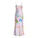 thumbnail image 2 of SAYOO , vestidos largos con tirantes finos estampados para mujer, vestido ajustado con escote en V y cuello Halter, vestido Sexy sin espalda para fiesta, ropa para discoteca SAYOO Estilo de ocio, 2 of 9