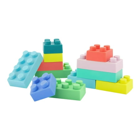 UPC: 0773554150582 | Infantino Super Soft 1st Building Blocks Sensory Baby Toys 6-12 Months Multicolor 12-Piece