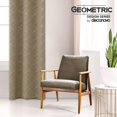 thumbnail image 3 of Cortinas opacas Deconovo con estampado geométrico de líneas, aislantes térmicos y ojales, color caqui/línea geométrica, 42 x 45 pulgadas, para habitación infantil., 3 of 8