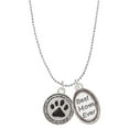 thumbnail image 1 of Delight Jewelry Silvertone Black Paw in Rope Border Best Mom Ever Charm Necklace, 1 of 4