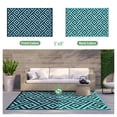thumbnail image 2 of DEORAB Outdoor Rug for Patio 5'x8' Waterproof Outside Mat Reversible Plastic Camping Carpet,Navy Blue & Jade Green, 2 of 5
